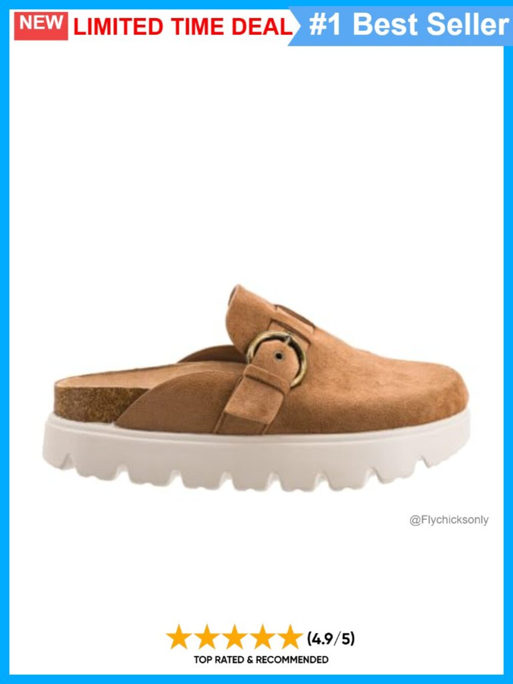 Corkys Hey Girl Tardy Platform Clog Faux Suede Adjustable Buckle Slip-On
